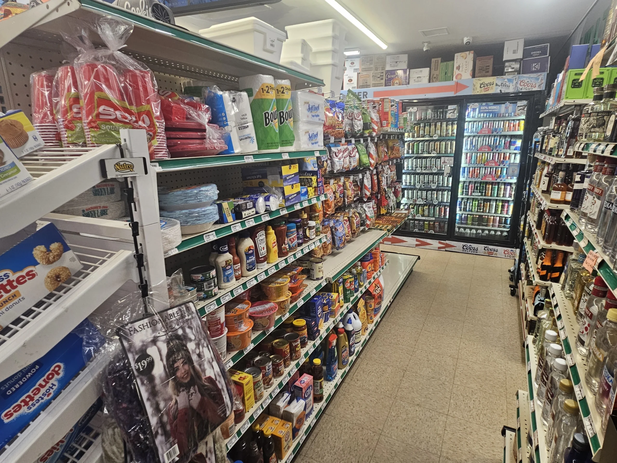 Store interior with premium selection