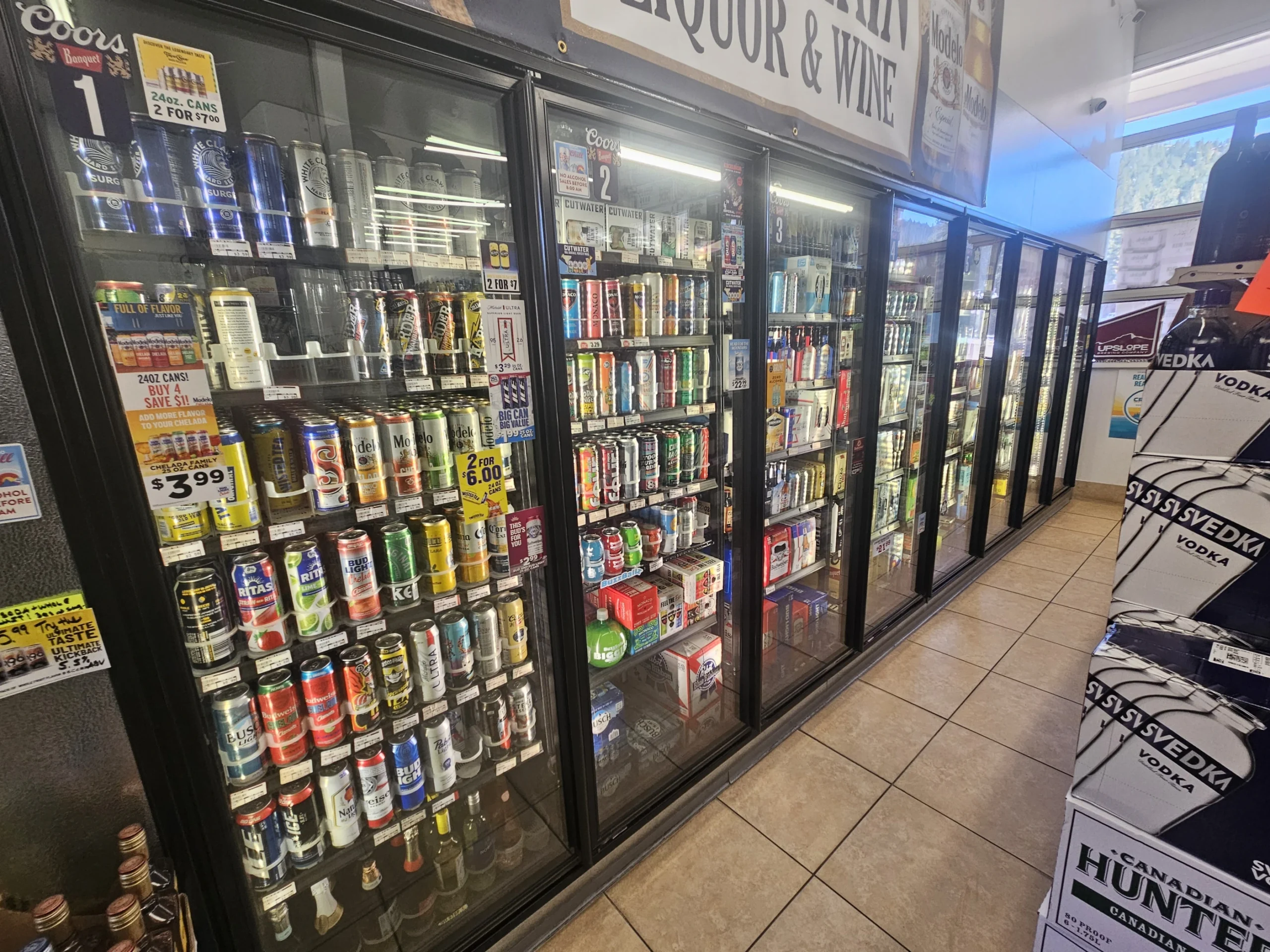 Premium liquor selection