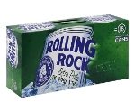 Rolling Rock 18-pack of beer displayed with wine and liquor in Evergreen, Colorado.