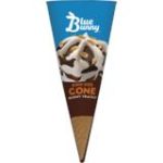 Blue Bunny ice cream cone with chocolate and peanuts in blue wrapper